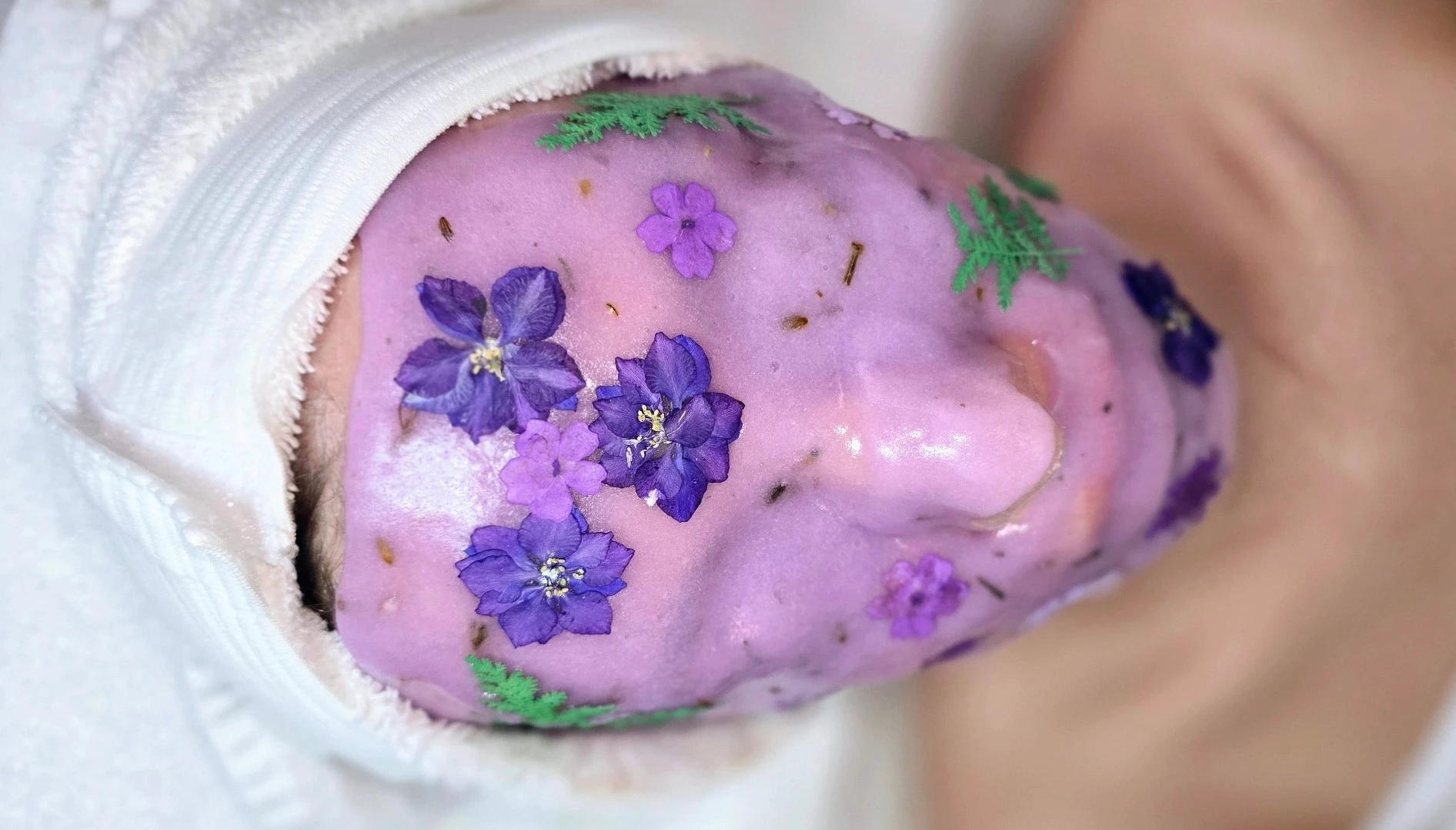 Professional jelly mask treatment for glowing, hydrated, radiant skin