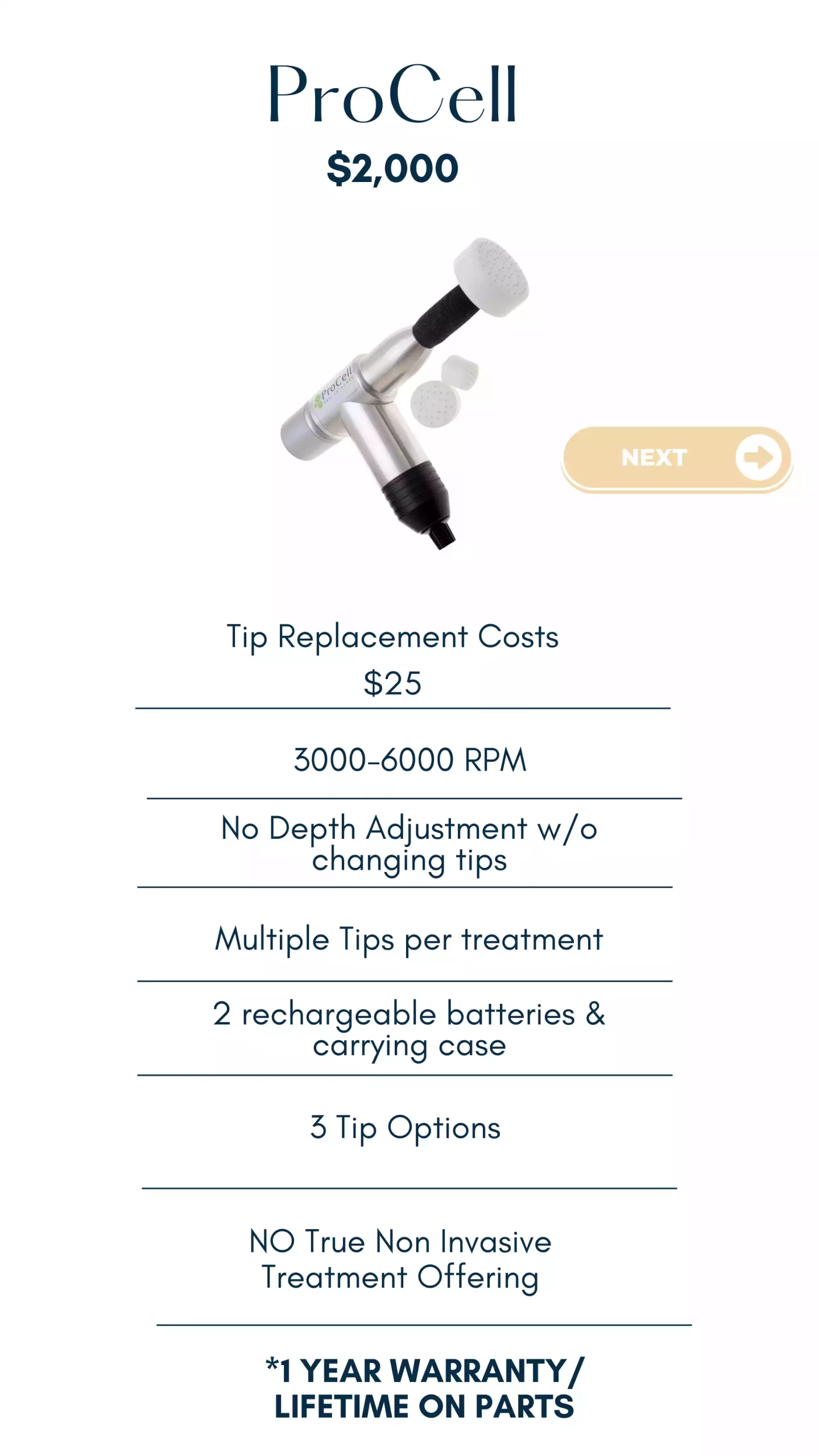 ProCell microchanneling device shown for comparison
